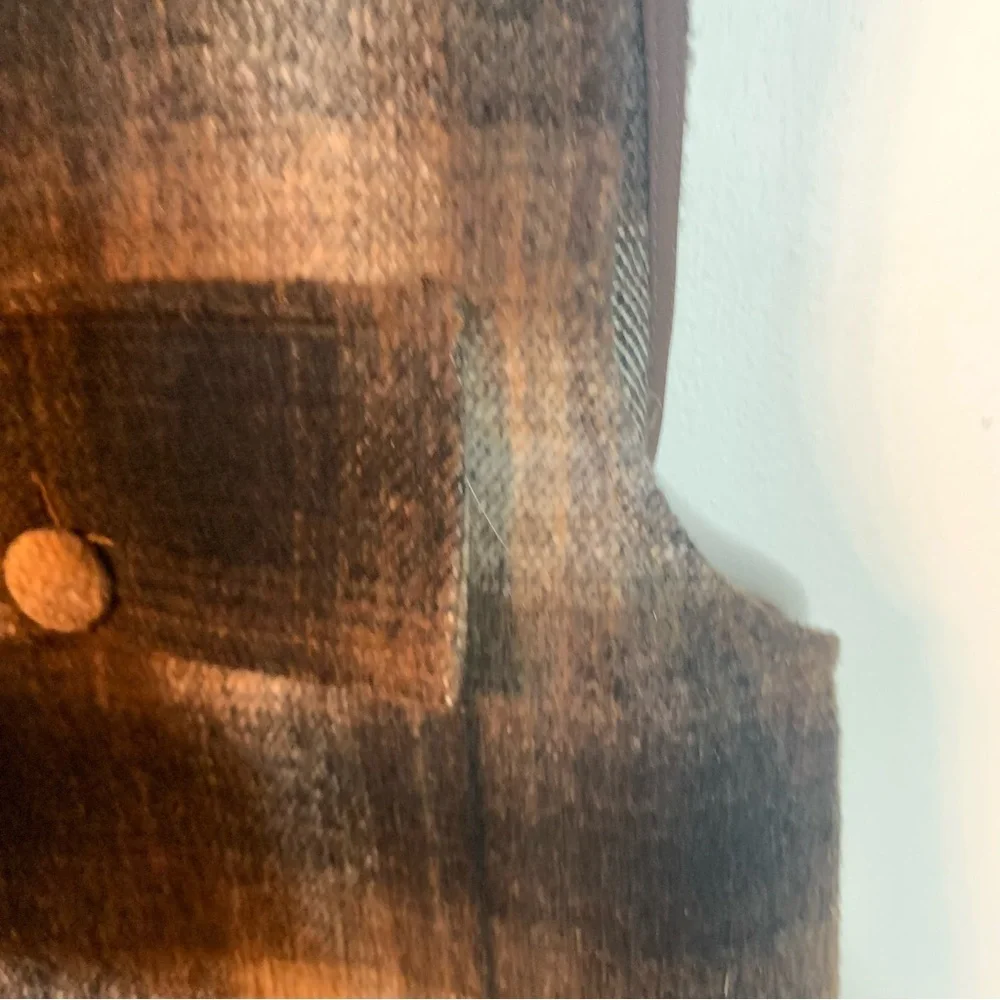Melloday Wool Blend Brown Vest M - Picture 5 of 7